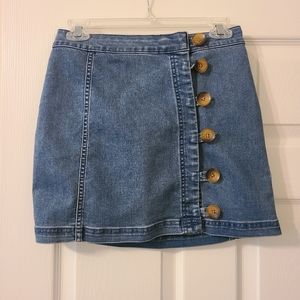 Free People Denim Mini Skirt